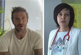 Gražus D.Beckhamo gestas: vienai dienai savo „instagram“ paskyrą atidavė Charkovo gydytojai