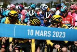 100 km/val. greitį siekę vėjo gūsiai „nupūtė“ šeštąjį „Paris-Nice“ etapą