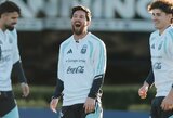 Šviesia Argentinos futbolo ateitimi tikintis Scaloni apie atsisveikinimą su Messi: „Jis yra neįtikėtinas pavyzdys“