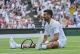 100-ąją pergalę Vimbldone iškovojęs Djokovičius: „Keista žaisti, kai varžovo ložėje sėdi Troickis. Tikiuosi, kad daugiau to nereikės patirti“