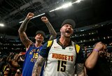 N.Jokčiaus brolis tribūnose į darbą paleido kumščius