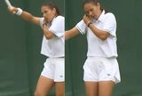 Kuriozas Vimbldone: Kasatkina nespėjo „išlaisvinti ausies“ ir pralaimėjo tašką