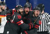 Kanada ir JAV olimpinį ledo ritulio turnyrą pradėjo triuškinančiomis pergalėmis