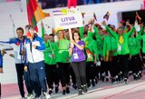 Europos jaunimo olimpinio festivalio atidarymo ceremonijoje Lietuvos vėliavą nešė čempionai