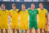 Lietuvos paplūdimio futbolo rinktinė antrąkart pralaimėjo Danijos komandai