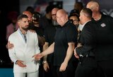 Prieš istorinį UFC turnyrą Baltuosiuose rūmuose – Topuria pastūmė Gaethje, Hokitas demonstravo UFC čempioną erzinantį personažą