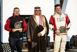 Dakaro maršrutais lenktyniavęs E.Valeišos ir M.Varžos duetas grįžo su prizininkų trofėjais