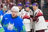 Slovėnus įveikusi Latvijos rinktinė pakilo į pasaulio čempionato A grupės trečią vietą