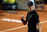 Romoje įvyks svajonių finalas: po labai prasto starto atsitiesęs Sinneris tapo Alcarazo varžovu