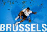 Auger-Aliassime laimėjo permainingą finalą Briuselyje ir tęsia kovą dėl vietos „ATP Finals“ turnyre