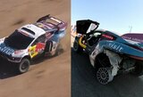 Pamatykite: N.Al-Attiyah Dakaro etapo finišą pasiekė ant 3 ratų