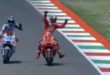 „MotoGP“: rekordinį ratą nuvažiavęs J.Martinas krito sprinto lenktynėse, F.Bagnaia šventė pergalę