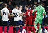 „Premier“ lygoje – grubi Alissono klaida, A.Robertsono raudona kortelė ir rezultatyvios lygiosios tarp „Tottenham“ ir „Liverpool“ komandų 