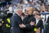 C.Ancelotti Mančesteryje nori žaisti taip pat, P.Guardiola ir „Man City“ žaidėjai kritikavo „Bernabeu“ stadiono veją