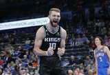 Prie elitinės kompanijos prisijungęs D.Sabonis svariai prisidėjo prie „Kings“ pergalės