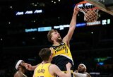 D.Sabonis prieš „Lakers“ įsirašė trigubą dublį ir šventė pergalę