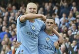 E.Haalandas ir P.Fodenas pelnė po „hat-tricką“, o „Man City“ sutriuškino „Man Utd“ futbolininkus 