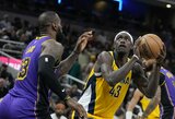 „Pacers“ sutriuškino „Lakers“ 