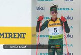 N.Čigakas rinko pasaulio jaunimo biatlono taurės taškus, sidabro medalis iškeliavo į Estiją