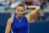 Pasaulio reitingo lyderės krachas Toronte: Sabalenka krito po dramatiškos kovos, rusė ketvirtinalyje susikaus su ukrainiete