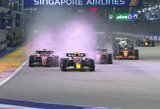 Singapūro GP lenktynėse – baudą gauti galinčio S.Perezo triumfas, M.Verstappeno bei L.Hamiltono incidentai ir F.Alonso visų laikų rekordas