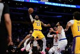 „Lakers“ dramatiškai po pratęsimo palaužė „Knicks“