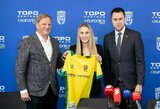 „Topo centras“ tampa pagrindiniu Lietuvos moterų futbolo partneriu