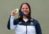 72 metus lauktas auksas: dėl traumos gimnastiką palikusi A.Ruano tapo olimpine šaudymo čempione