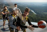Krepšinis 170 metrų aukštyje? „Kažkur Matyti“ sužaidė rungtynes ant Vilniaus TV bokšto