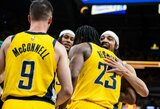 Paskutinėmis pratęsimo sekundėmis „Pacers“ palaužė „Bucks“ ir išsiveržė NBA atkrintamųjų serijoje