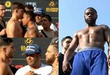 Dubajuje pinigus „taškantis“ F.Mayweatheris – beveik 9 kg lengvesnis už varžovą, T.Fury nenumetė svorio, A.Tayloras ir J.Finchamas įsivėlė į konfliktą