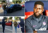 Kelią užblokavę „Barcelonos“ fanai įsiutino S.Umtiti: „Žinote, ką reiškia žodis pagarba?“