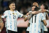 L.Messi pelnė įvartį, o Argentina sutriuškino Venesuelos futbolininkus