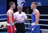 Nokdaune atsidūręs A.Trofimčiukas pralaimėjo pirmąją kovą Europos vyrų bokso čempionate