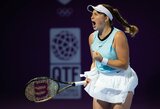 Septinta pergalė iš eilės: J.Ostapenko eliminavo ir trečiąją pasaulio raketę