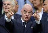 Europarlamentarai ragina tirti Infantino dėl Trumpo „Taikos prizo“ skandalo