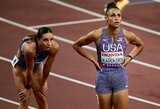 Įspūdinga: į kitą rungtį perėjusi amerikietė pasiekė geriausią sezono rezultatą pasaulyje, vyrų 400 m finale nebus nė vieno iš olimpinių prizininkų
