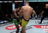 UFC: pagrindinėje vakaro kovoje Gabrielis Bonfimas brutaliu kelio smūgiu nokautavo Randy Browną ir į kovą iškvietė Colby Covingtoną