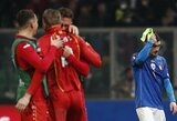 Neįtikėtina: 8 kartus mažiau smūgių atlikusi Šiaurės Makedonija pasaulio čempionato atrankoje eliminavo Europos čempionus italus
