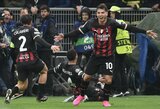 Čempionų lygos ketvirtfinalis: „AC Milan“ minimaliu rezultatu nugalėjo dešimtyje rungtyniauti likusį „Napoli“