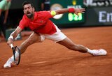 „Roland Garros“: Federerio rekordą pakartojęs Djokovičius pratęsė ilgiausią savo pergalių seriją šiame sezone