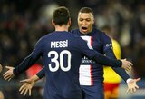 K.Mbappe ir L.Messi pelnė po įvartį, o PSG namuose nugalėjo „Lens“