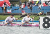 Pasibaigusiame pasaulio čempionate lietuvių irkluojamos dvivietės užėmė šeštą vietą