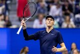Vos 3 geimus pralaimėjęs Jannikas Sinneris itin greitai prasibrovė į „US Open“ ketvirtfinalį