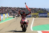 Marcas Marquezas trečią kartą iš eilės triumfavo Aragono GP lenktynėse