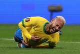 Problemų su šlaunimi turintis Neymaras išsiųstas į Prancūziją ir nerungtyniaus prieš Argentiną