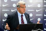 „Barcelonai“ suteiktas leidimas registruoti D.Olmo ir P.Victorą, J.Laporta pažėrė kaltinimų „La Ligai“ ir RFEF