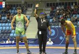 A.T.Barsamyanui pasaulio jaunių imtynių čempionate nepavyko patekti į mažąjį finalą