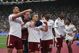 Rungtynių pabaigoje neįskaitytas „West Ham“ įvartis leido „Arsenal“ iškovoti pergalę 