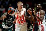 Mačo pabaigoje spurtavusi „Crvena Zvezda“ parbloškė „Unics“ klubą